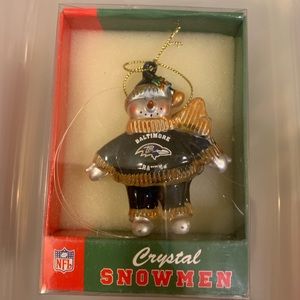 Baltimore crystal snowmen ornament
